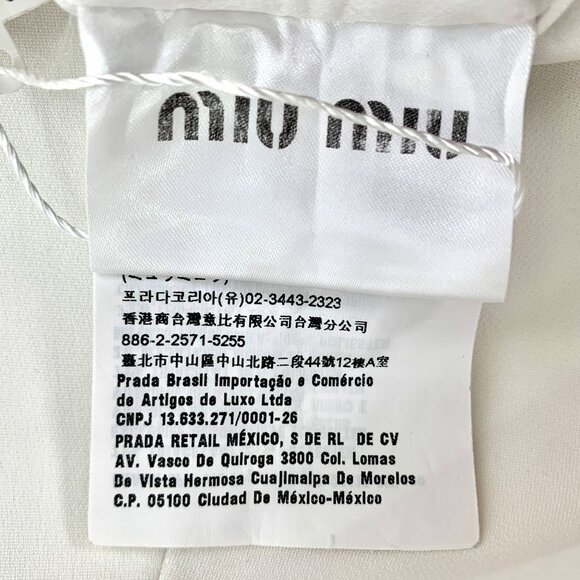 Miu Miu Ivory Sleeveless Dress With Star Embellishment & Cross Back Design Size - Picture 8 of 8